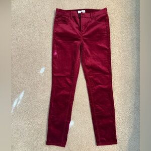 LOFT Burgundy Skinny Pants